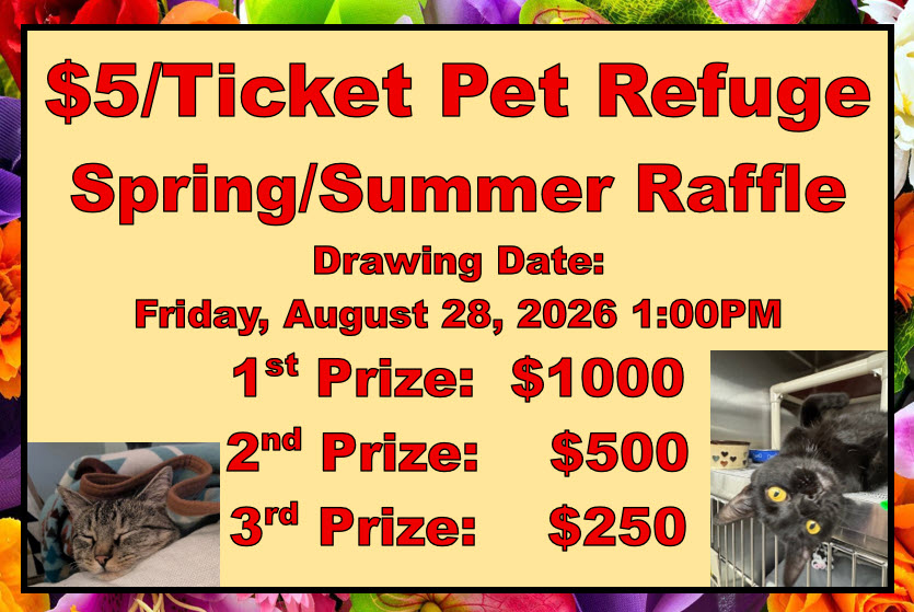Be our next big winner! Spring/Summer Raffle Tickets are now on sale!