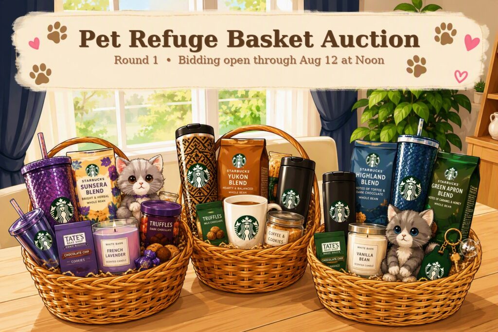 The bidding is open! Get your gift baskets now!